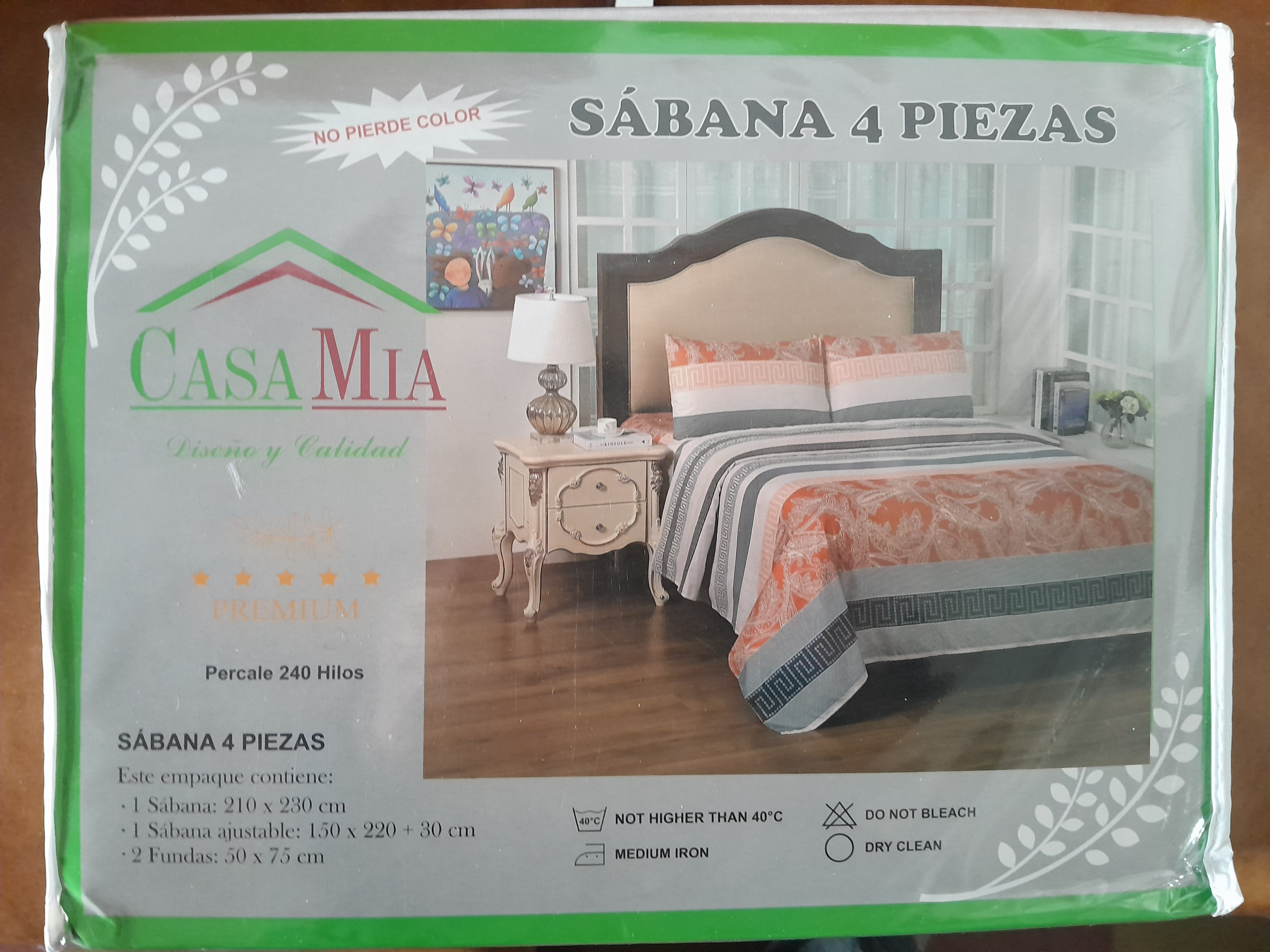SÁBANA DE 4 PIEZAS -  CASA MIA -