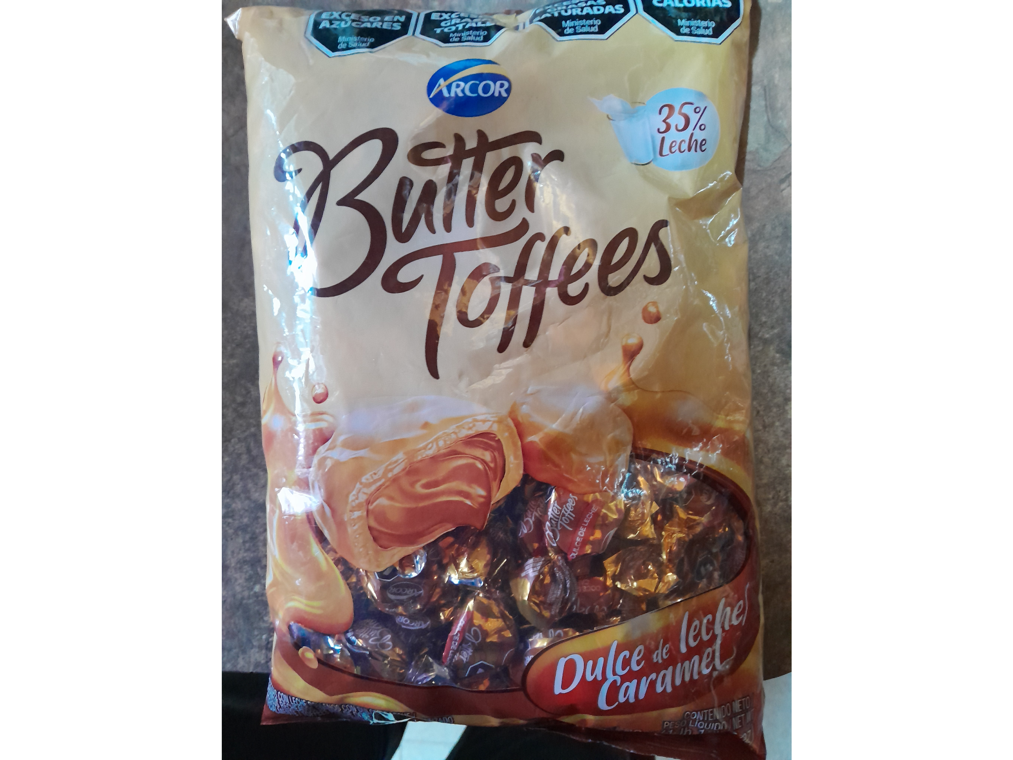 CARAMELOS DULCE DE LECHE BUTTER TOFFEES - ARCOR - 882 Grs .