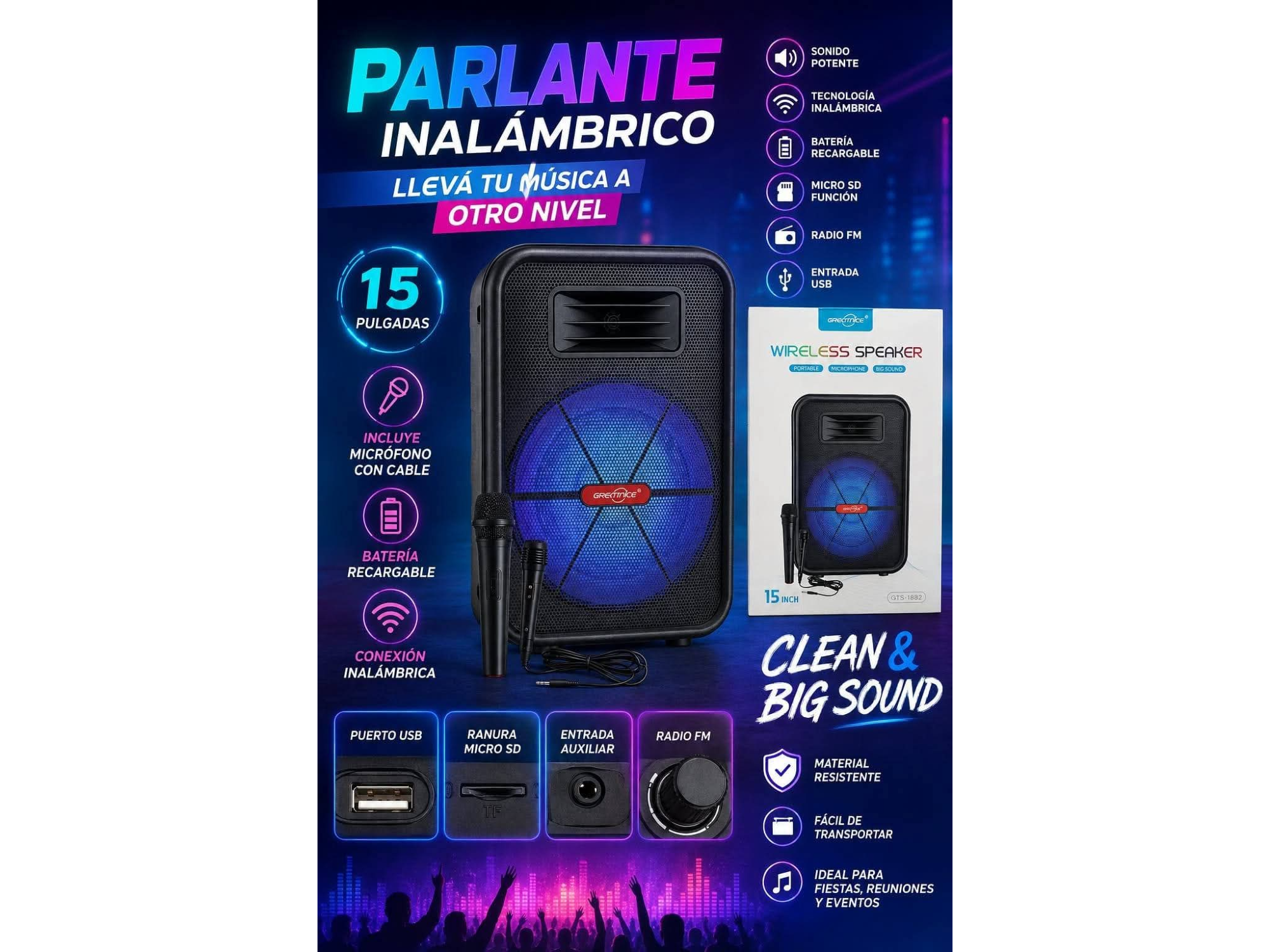 PARLANTE 15" _ CREATNICE .