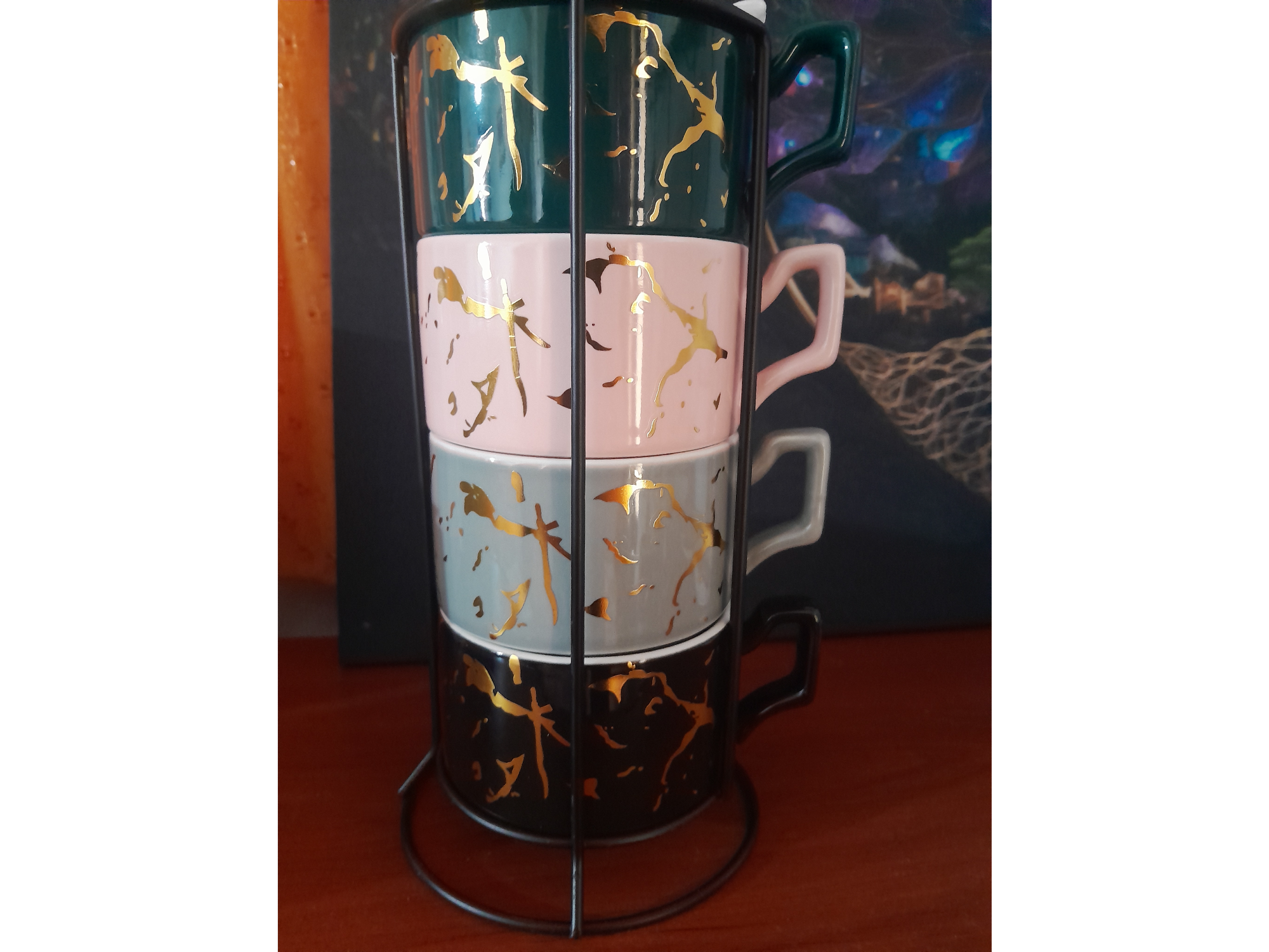 TAZA PIEDRA X 4 COLORES .