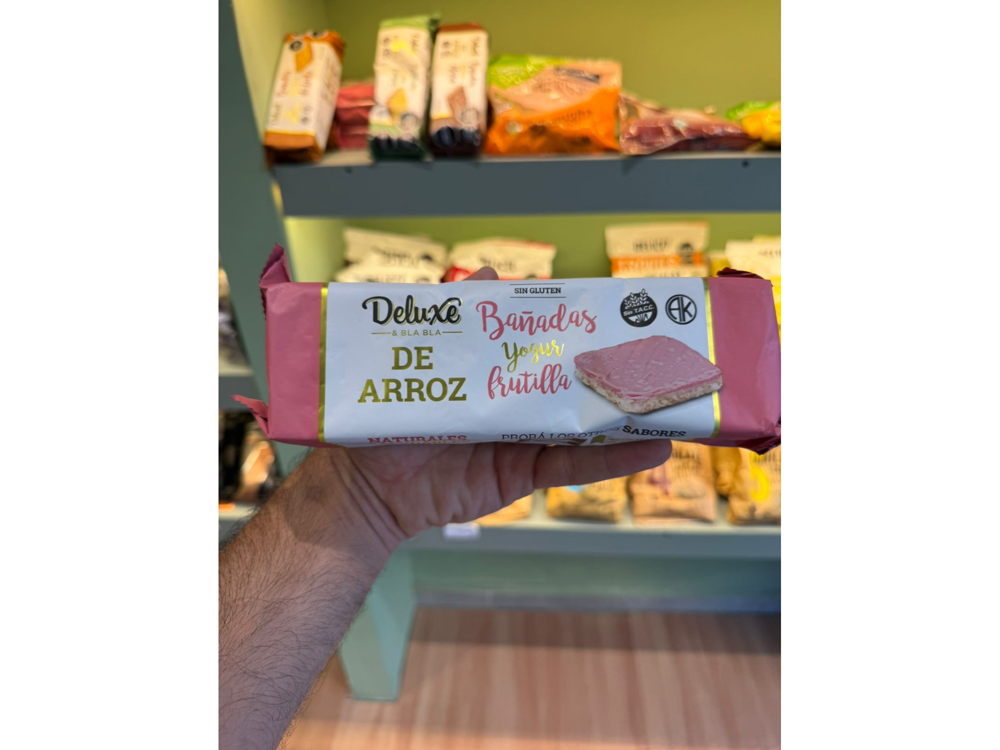 Galletitas arroz Deluxe bañadas yogur frutilla