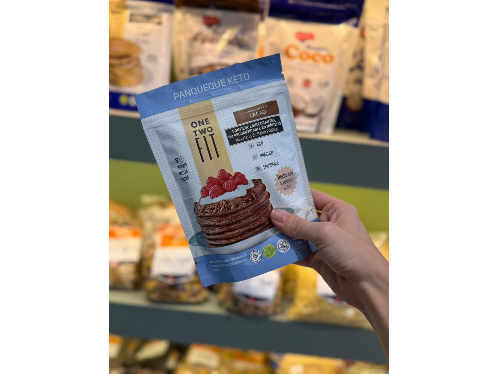 Pancake keto de cacao premezcla