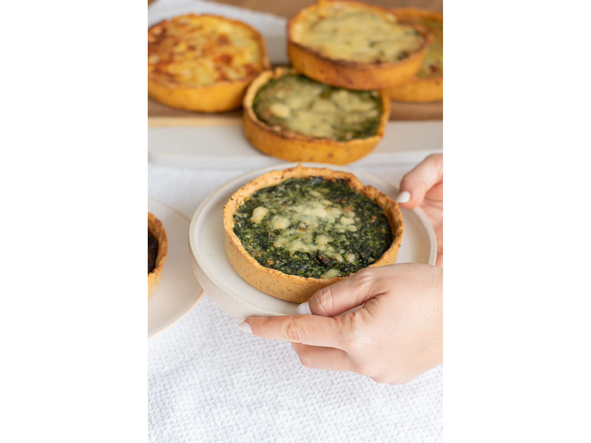 Tartas individuales INTEGRALES espinaca y queso