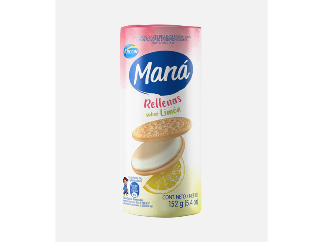 Galletitas Mana rellenas de limon