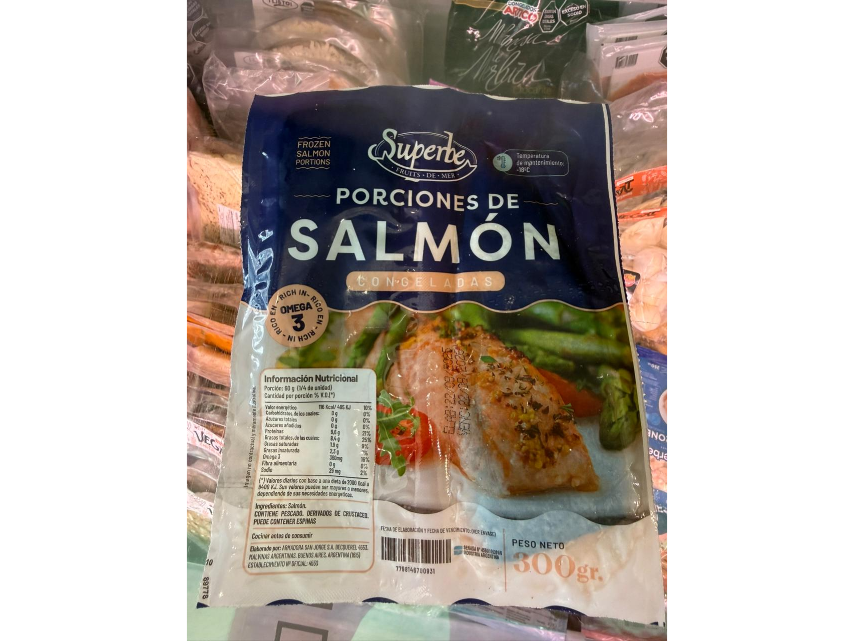 Salmon en Porciones x 300 Grs