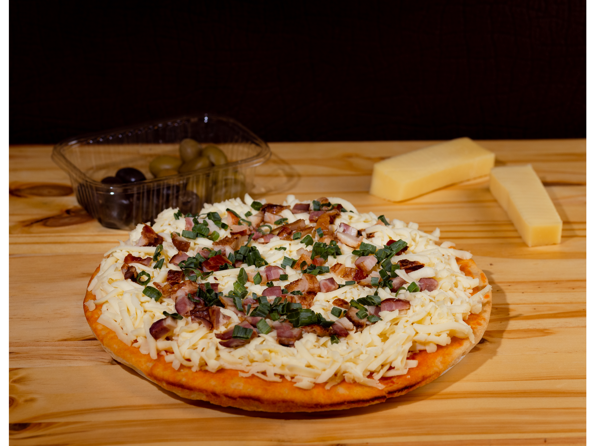 Pizza Grande Panceta y Verdeo