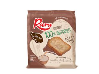 Tostadas RIERA integrales x 200 grs