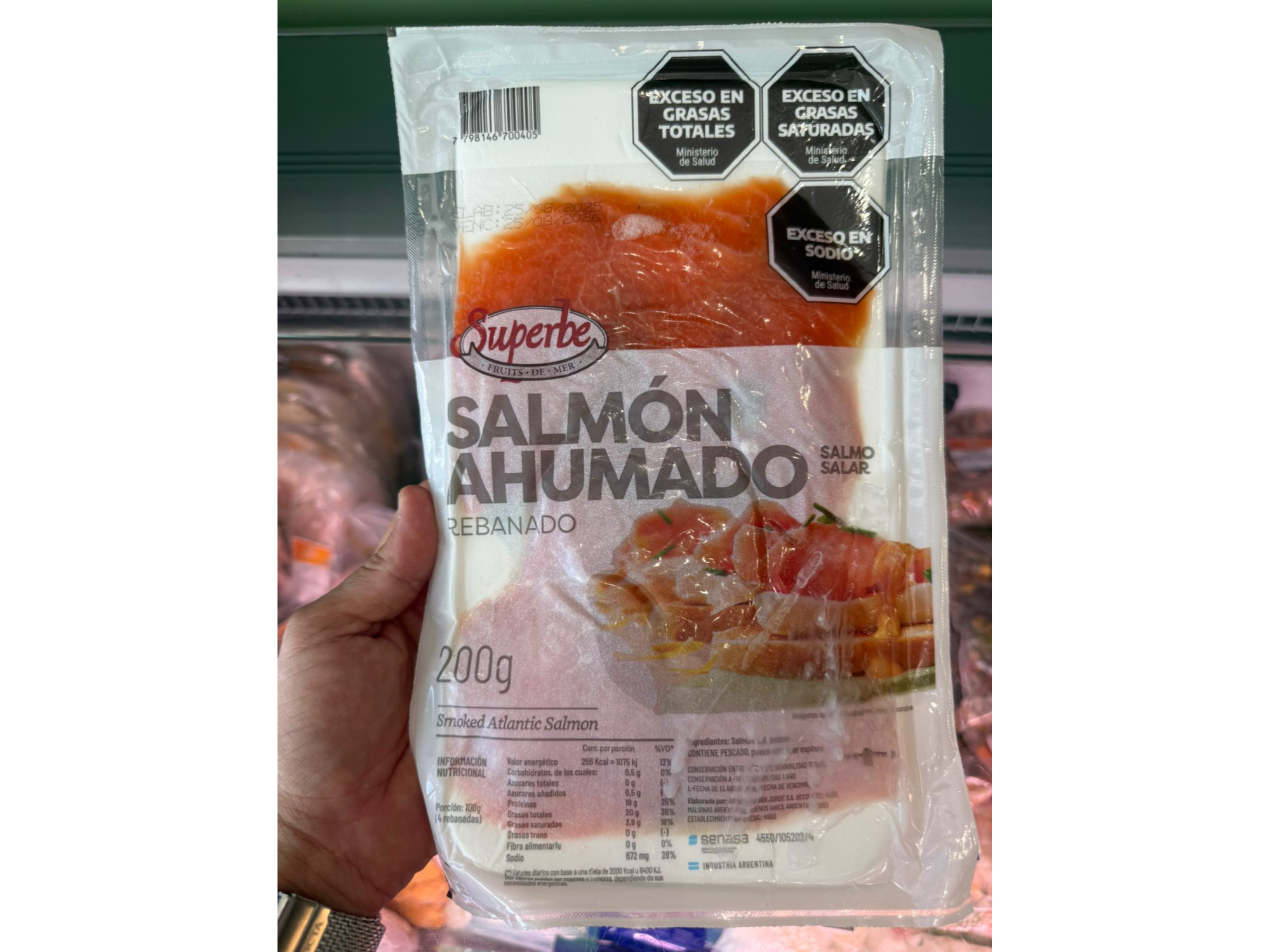 Salmon en Fetas ahumado x 300 Grs
