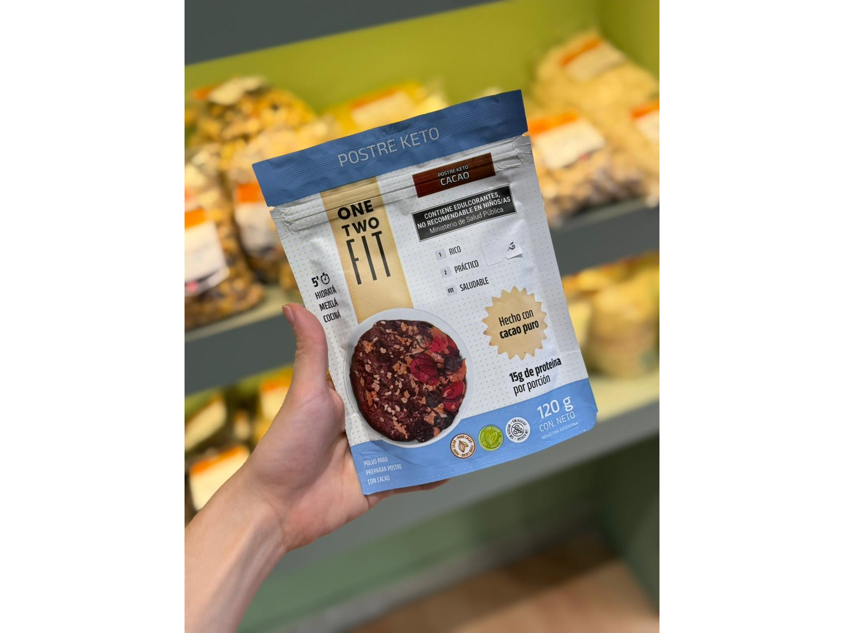 Postre keto de cacao premezcla