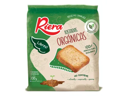 Tostadas organicas RIERA x 200 grs