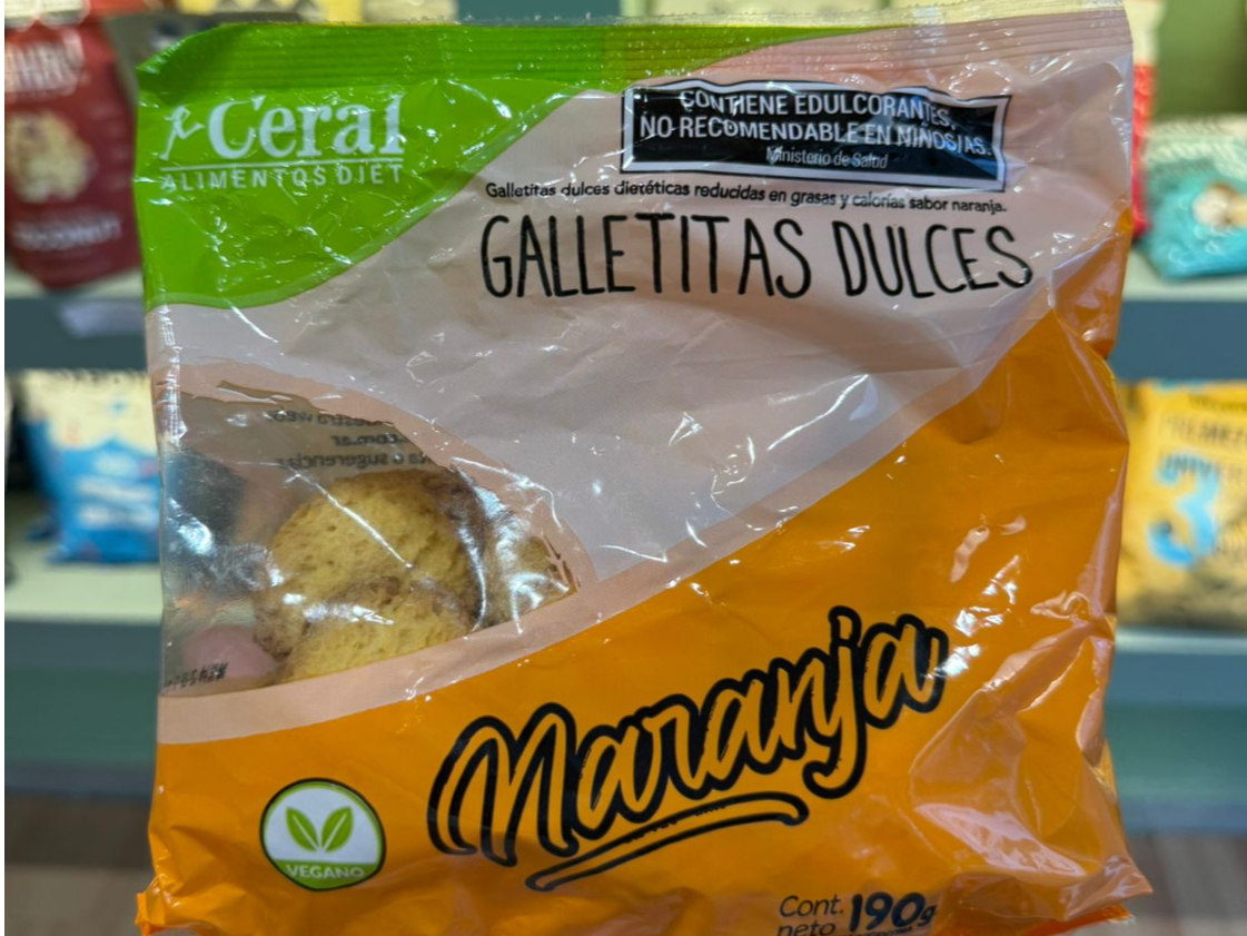 Galletitas dulces dieteticas naranja Ceral x 190 grs