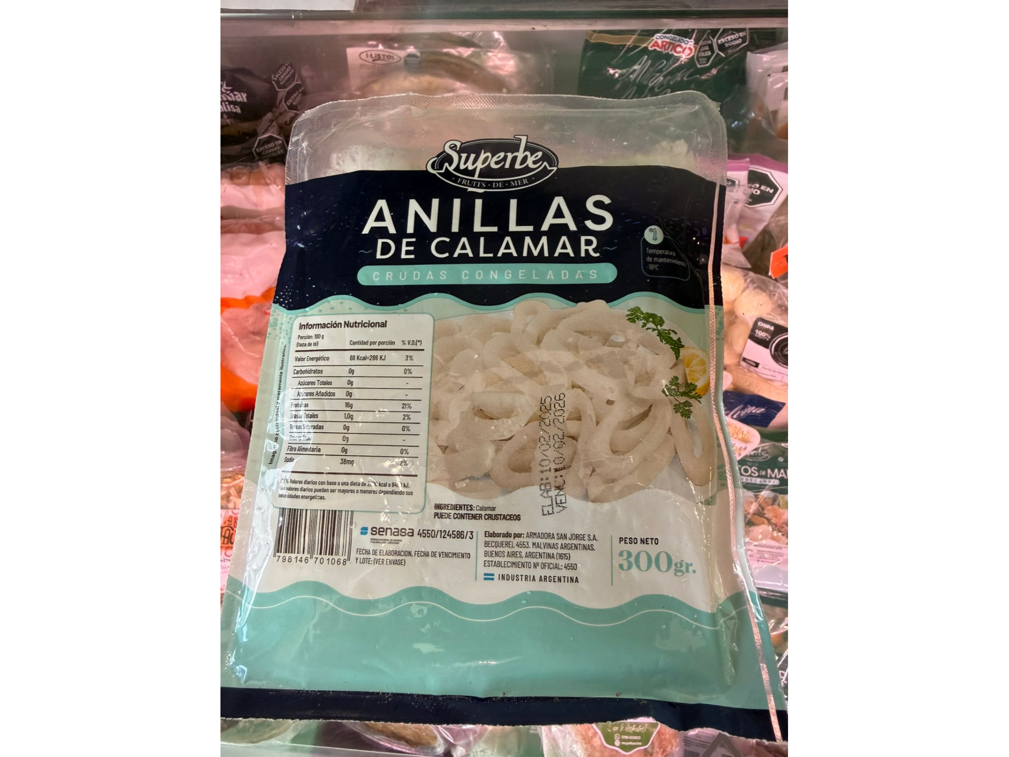 Anilla de calamar x 300 Grs