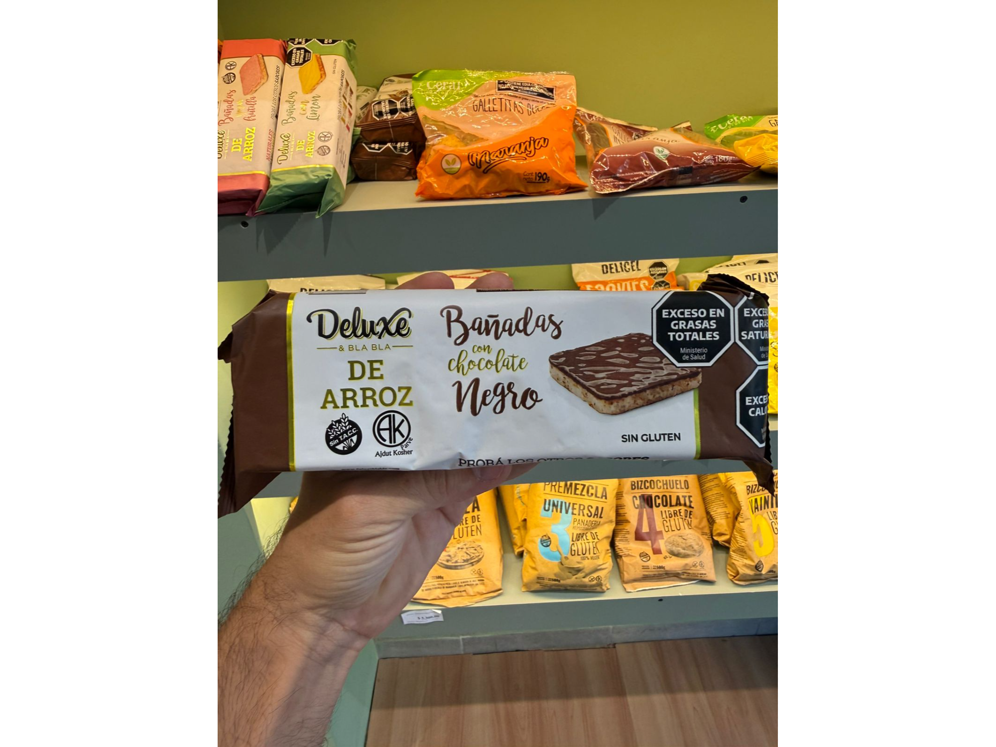 Galletitas arroz Deluxe bañadas con chocolate negro