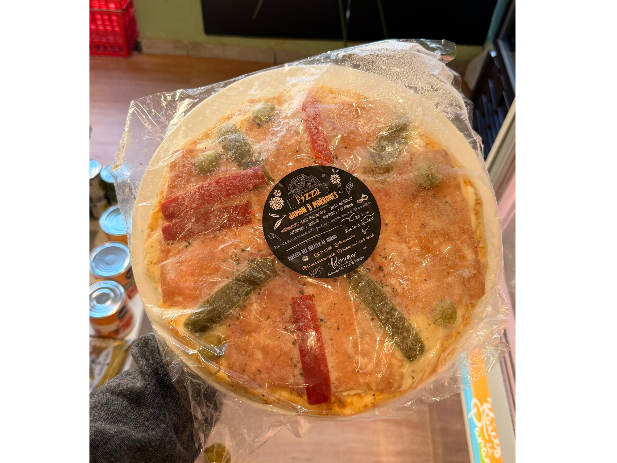 Pizza "Filomena" Jamon y Morrones