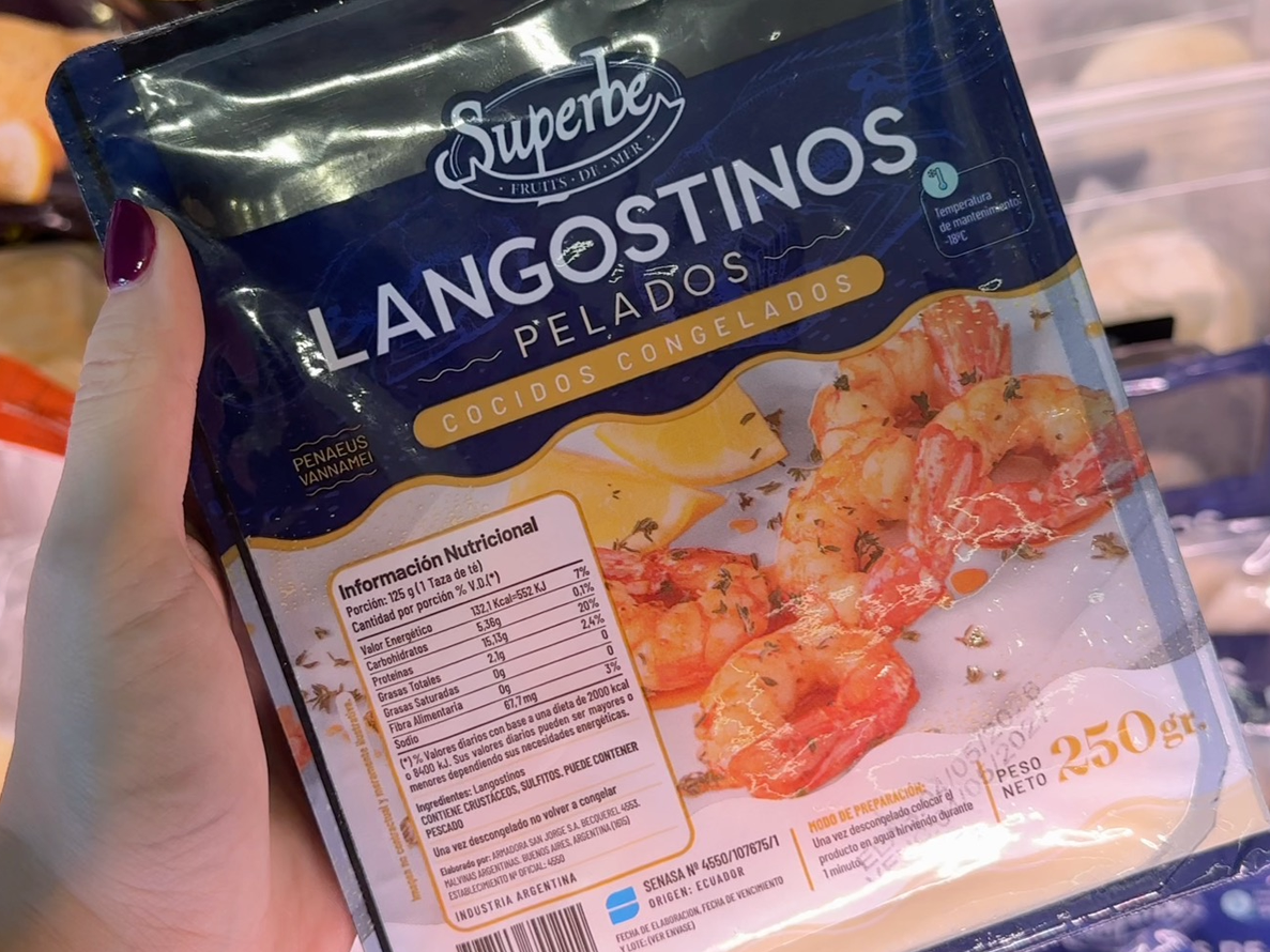 Langostino Pelados Crudos x 250 Grs