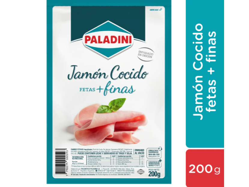 Jamon Cocido ¨Paladini¨ x 200 grs