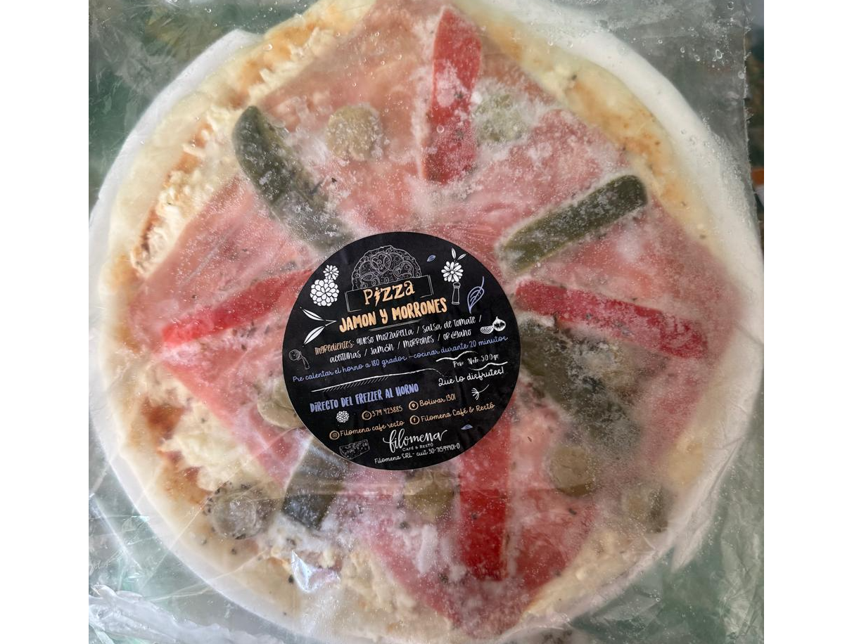 Pizza "Filomena" Jamon y Morrones