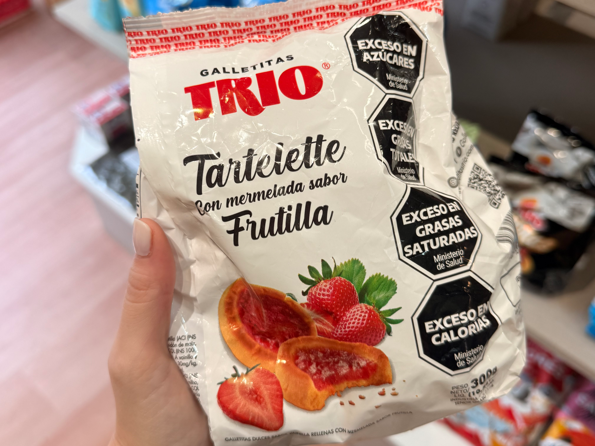 TRIO Tartelette con mermelada sabor frutilla