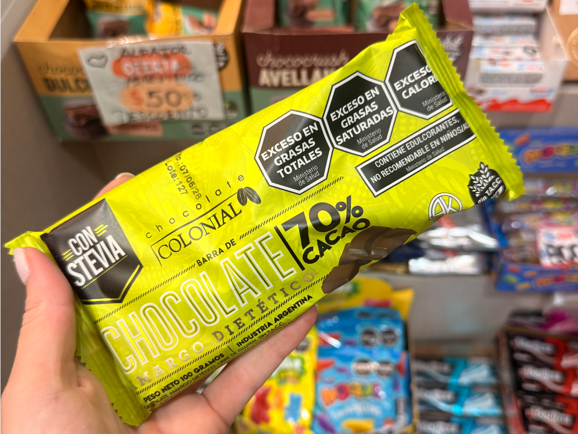 Chocolate Colonial al 70% sin azucar