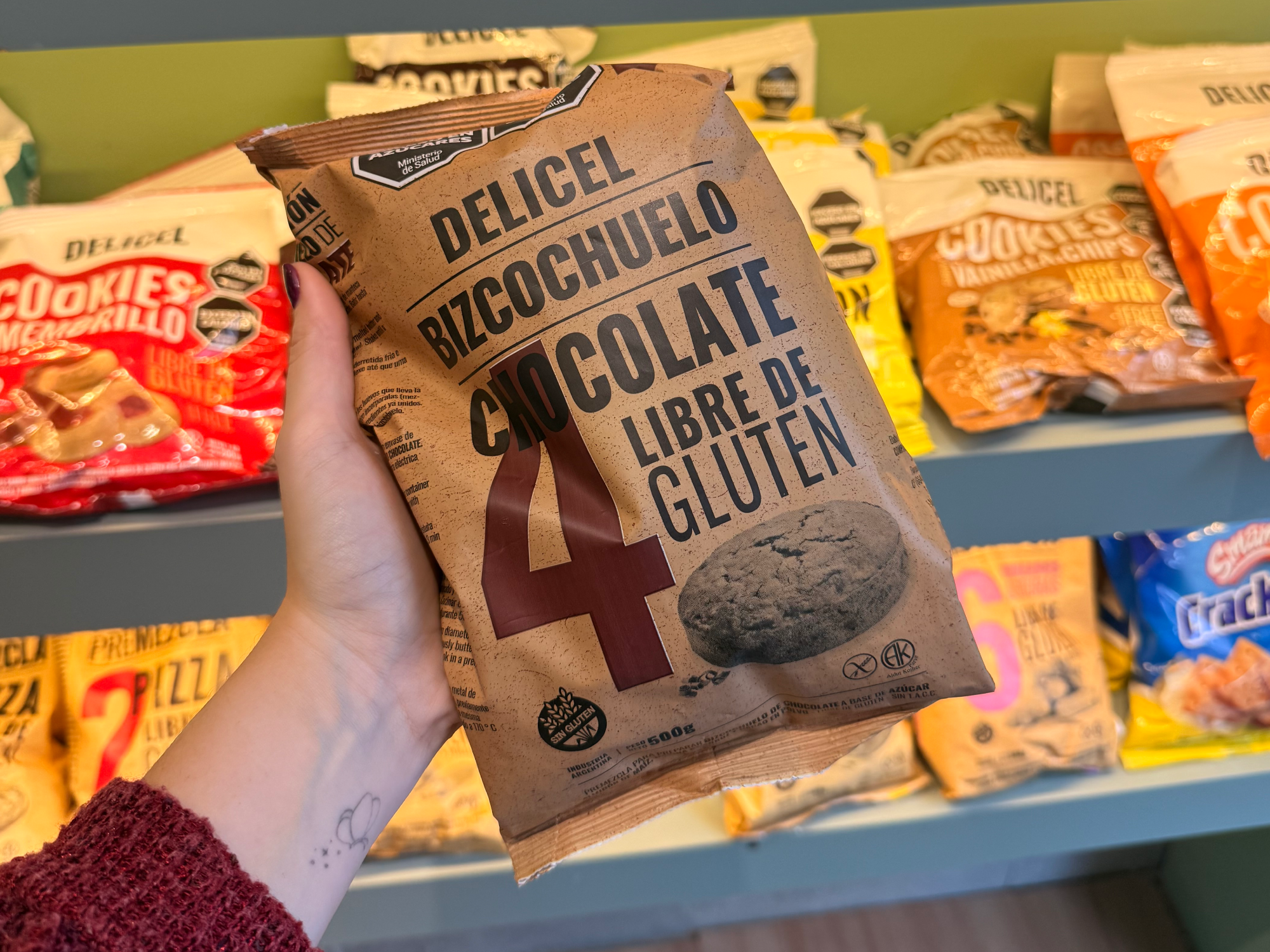 Bizcochuelo chocolate premezcla "Delicel" x 500 grs