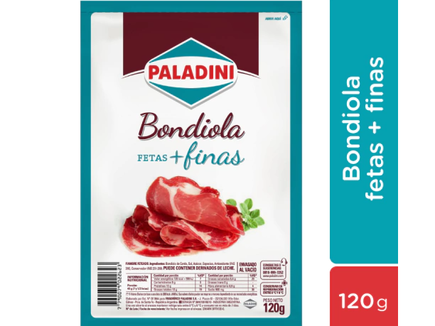 Bondiola ¨Paladini¨ x 120 grs