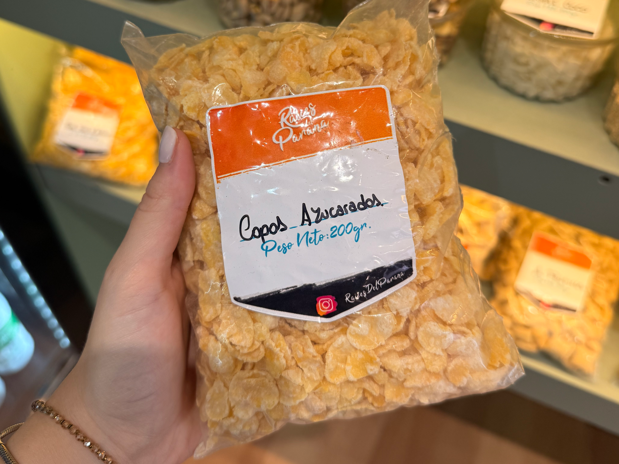Copos de maiz con azucar x 200 grs
