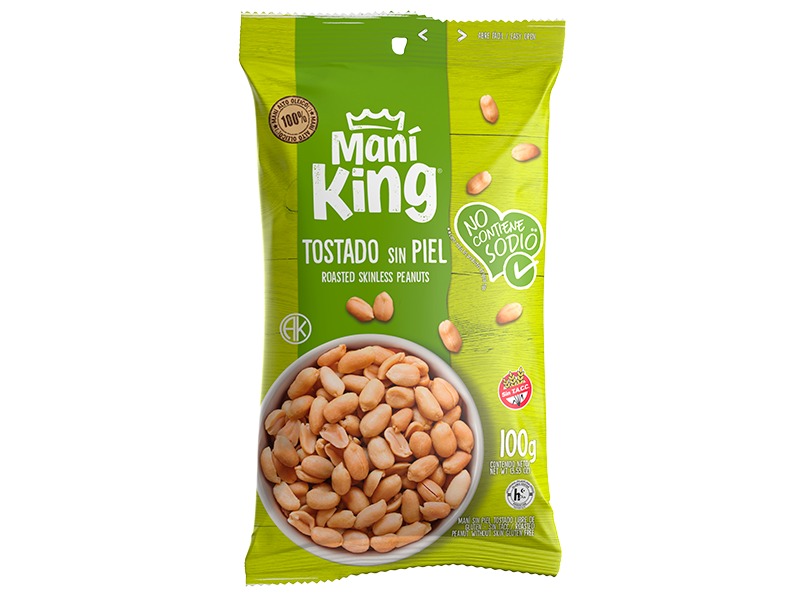 Maní King Tostado Sin Piel x100g
