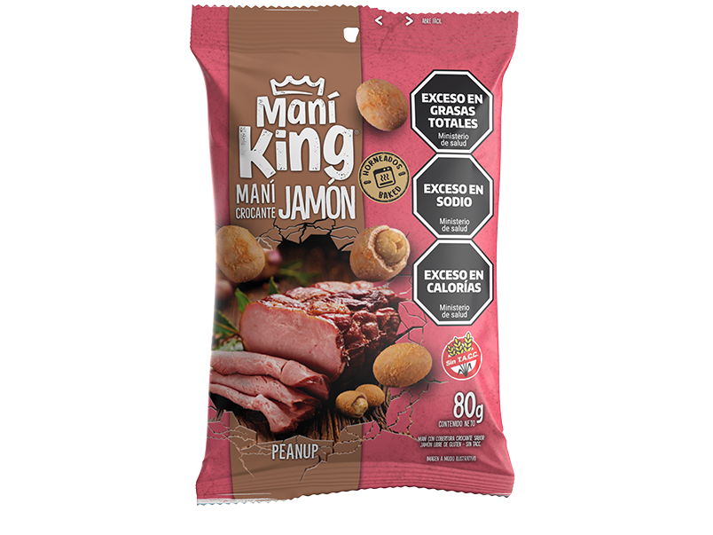 Maní King Saborizado Jamón x80g