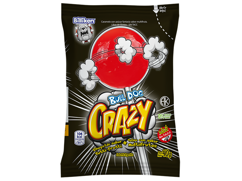 Chupetin Bull Dog Crazy x10 U