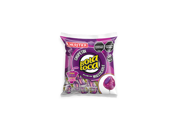 Chupetin Bola Loca Uva x24 U