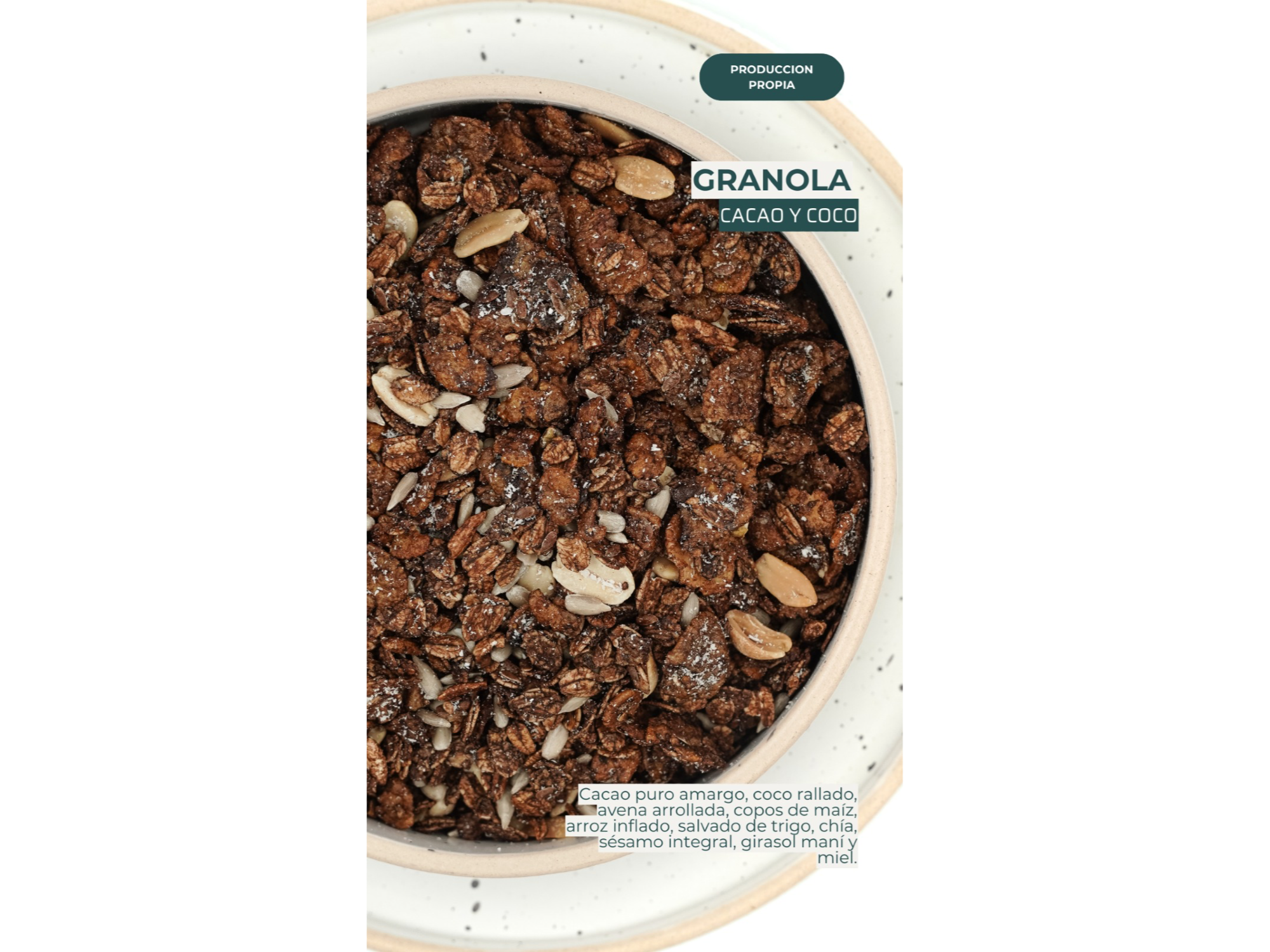 Granola Cacao y Coco x 1kg