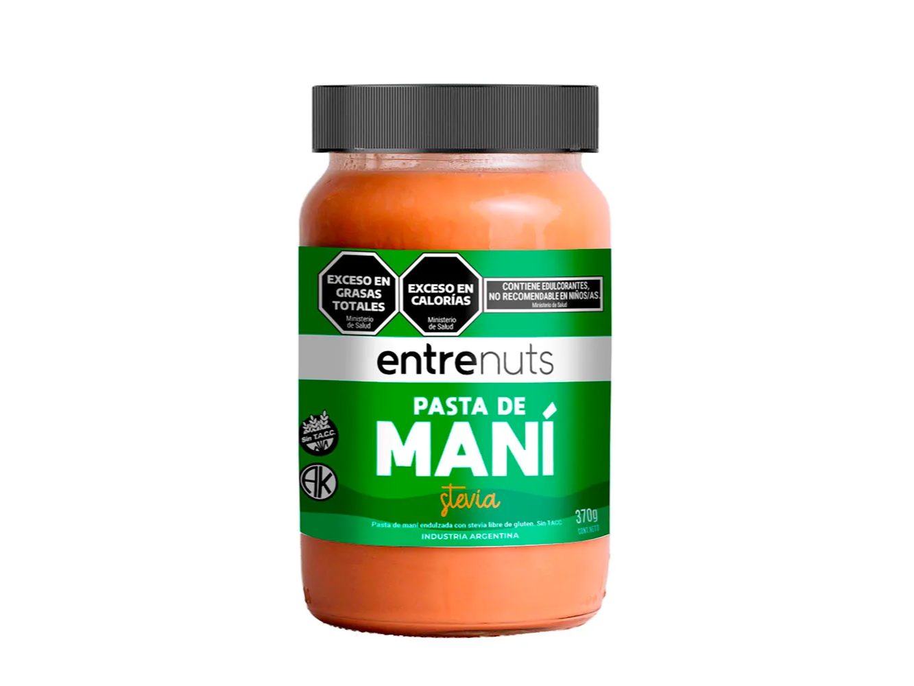 Pasta de Maní c/Stevia "Entrenuts" x 370gr