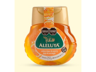 MIEL LIQUIDA NARANJA Y VIT.C X250GR ALELUYA