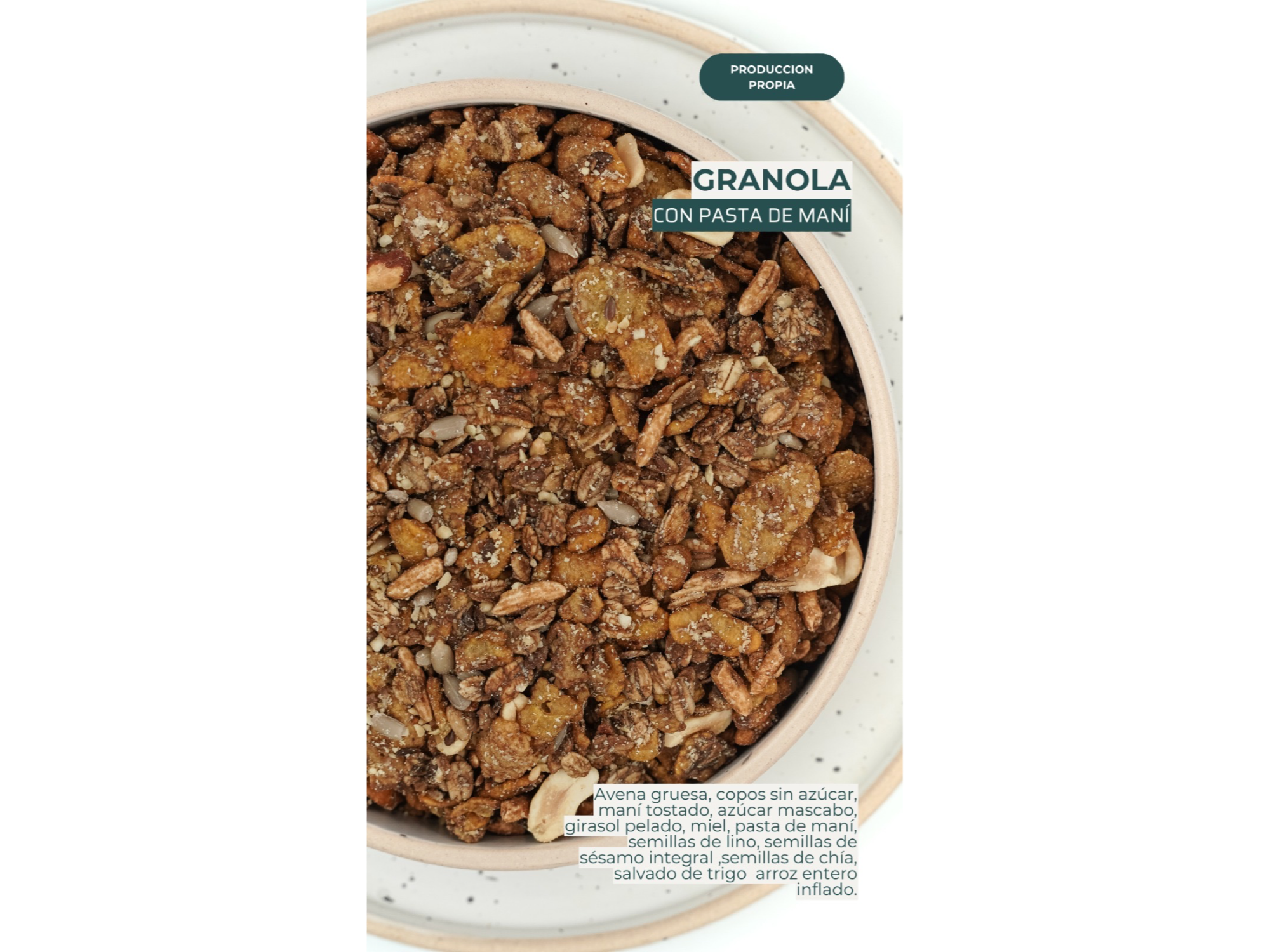 Granola Pasta de Maní