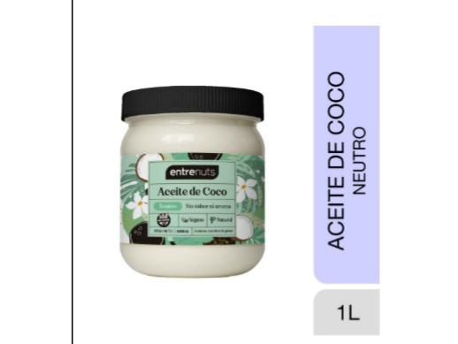 ACEITE DE COCO NEUTRO X 1LT ENTRENUTS
