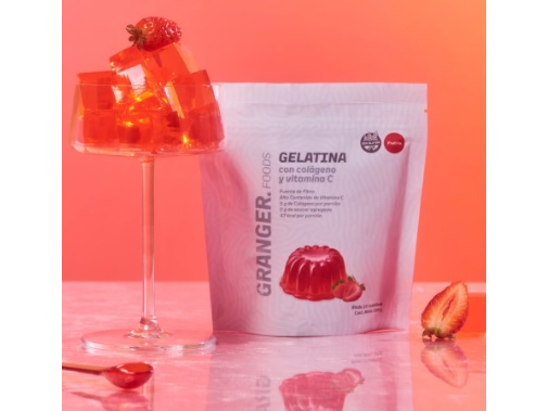 GELATINA C/COLAGENO H. FRUTILLA 150GR GRANGER