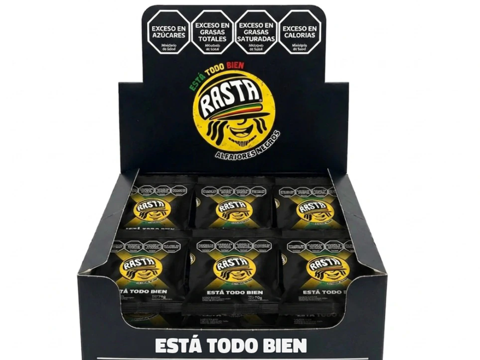 CAJA 12 ALFAJORES RASTA NEGROS de CUMPLE LISTO