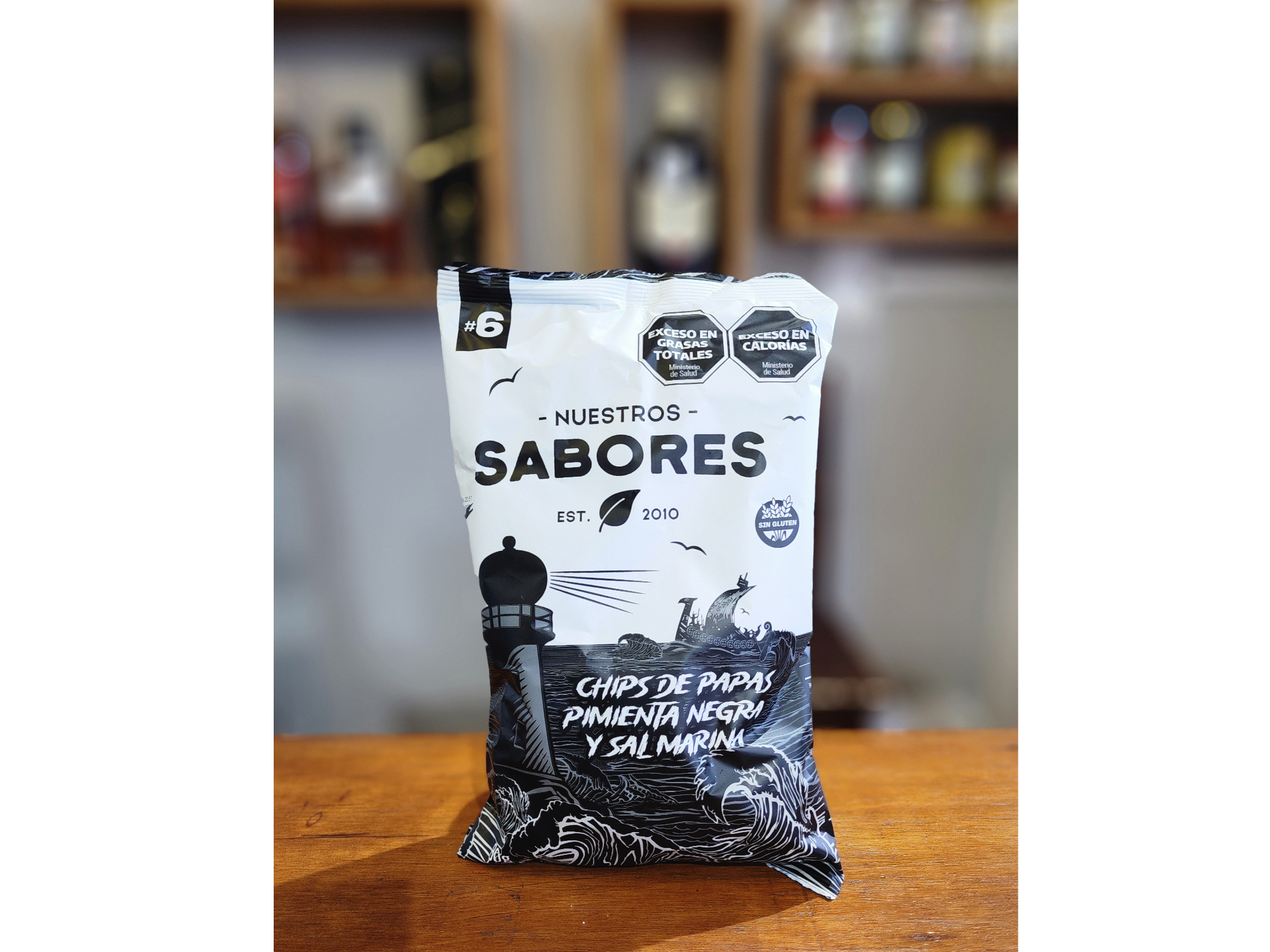 NUESTROS SABORES Chip de papas y pimienta