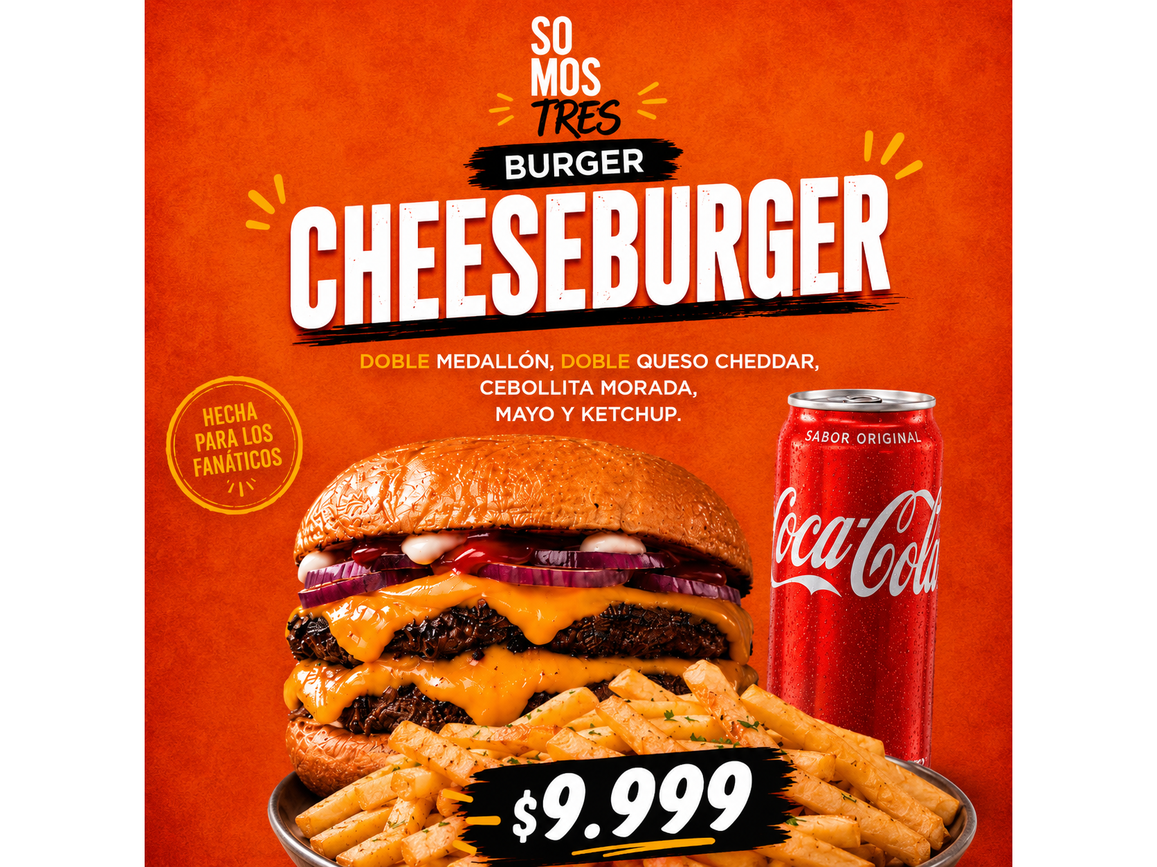 CHESSE BURGER + LATA