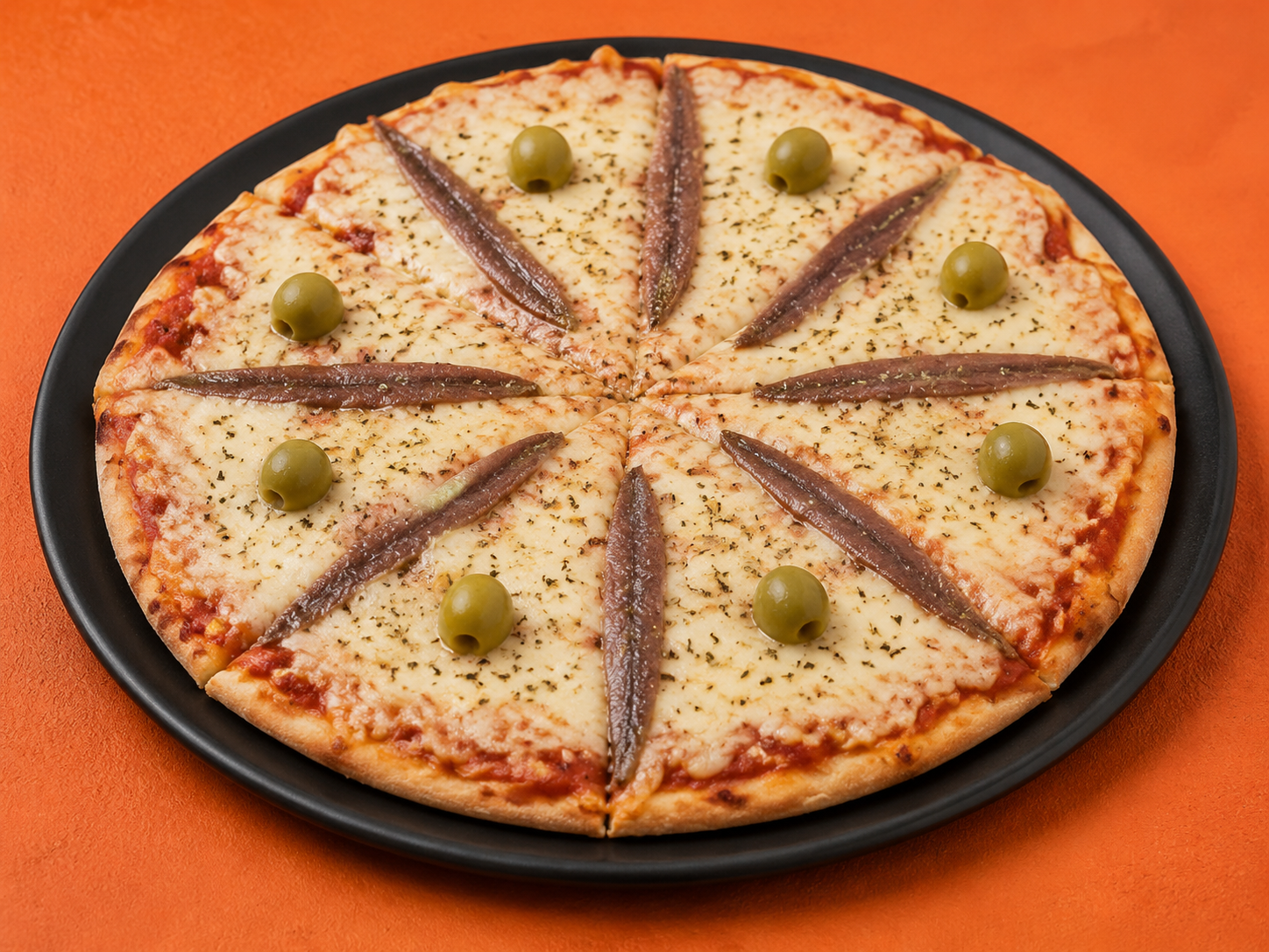 PIZZA MOZZARELLA CON ANCHOAS