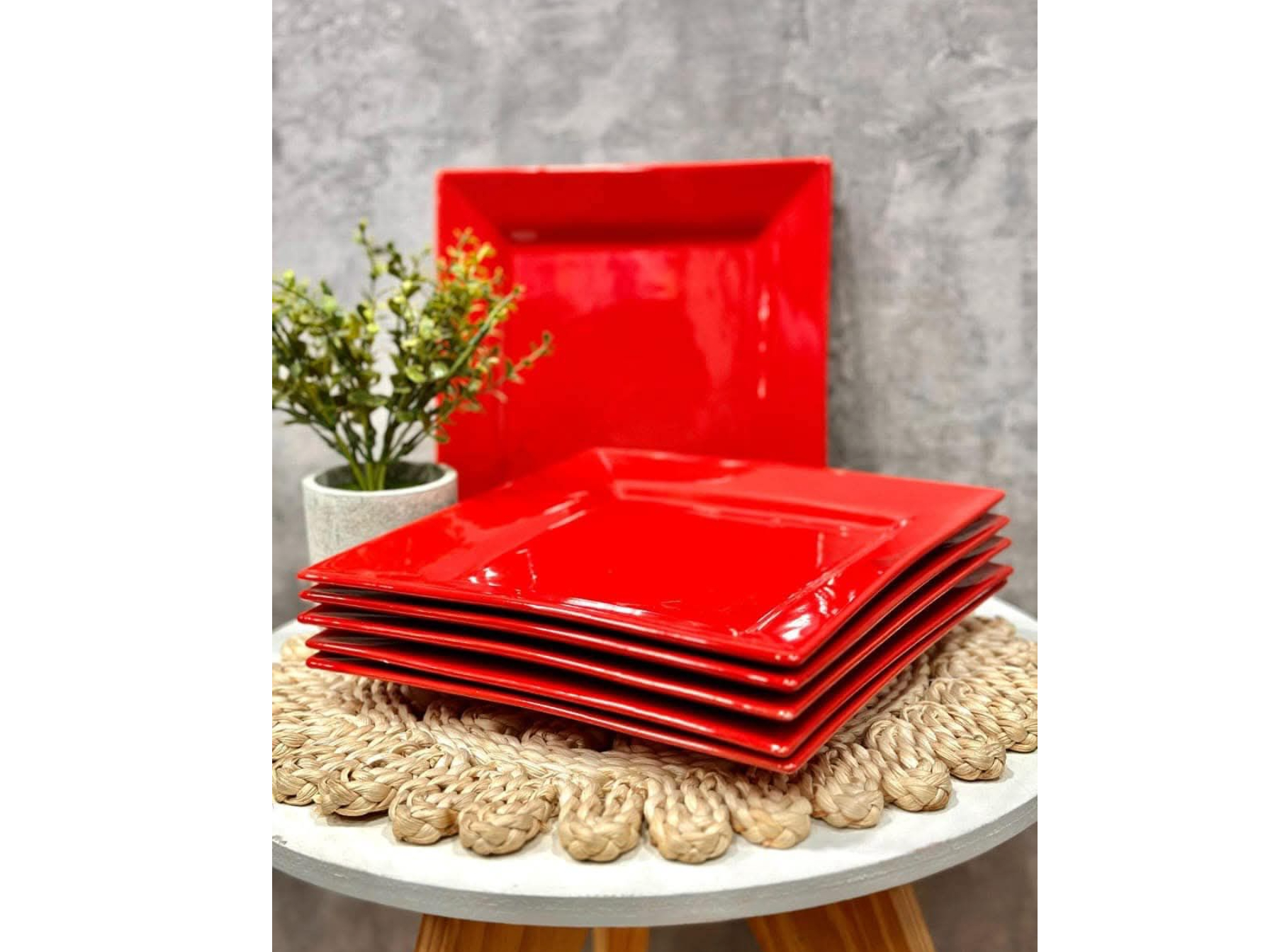 Platos Cuadrado x6