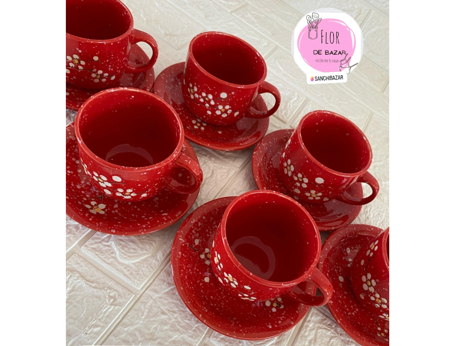 Set Taza + Plato Ceramica