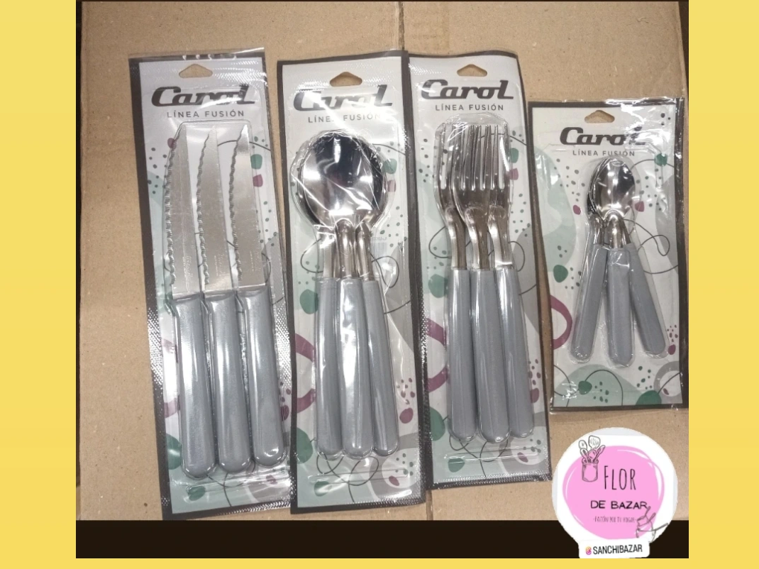 Cubiertos CAROL blister x3