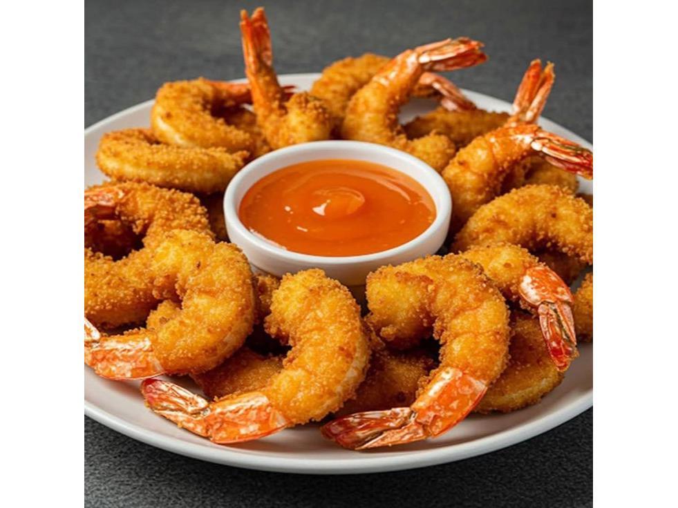 Langostinos rebozados x6U + Dip de Miel y mostaza