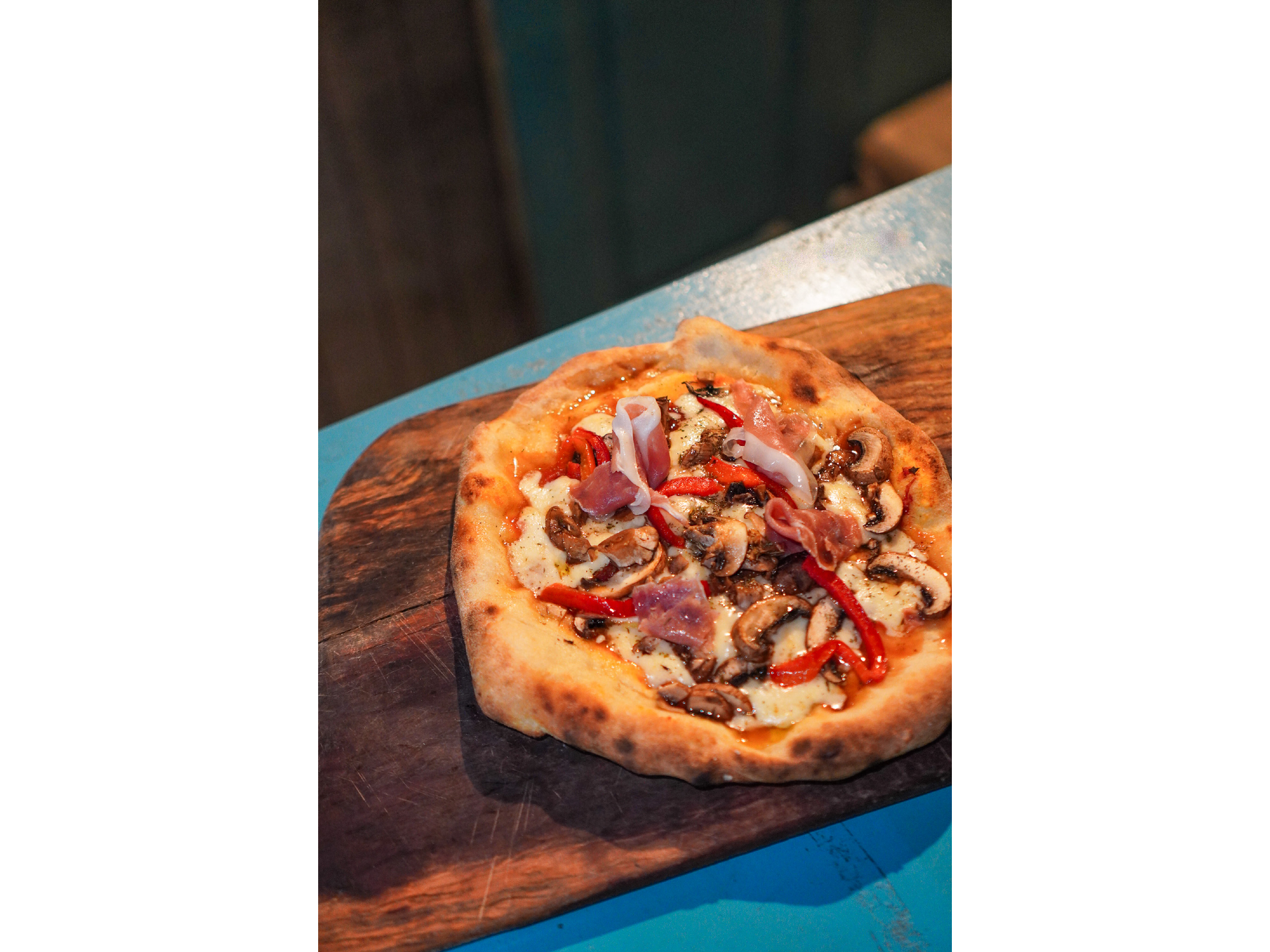 HONGOS Y JAMON CRUDO