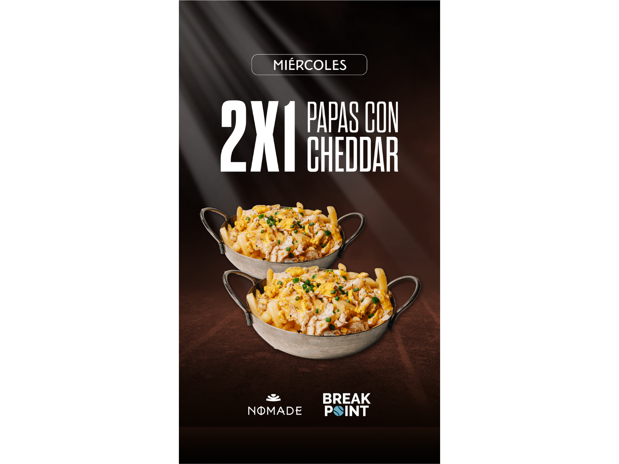 MIERCOLES DE 2X1 EN PAPAS