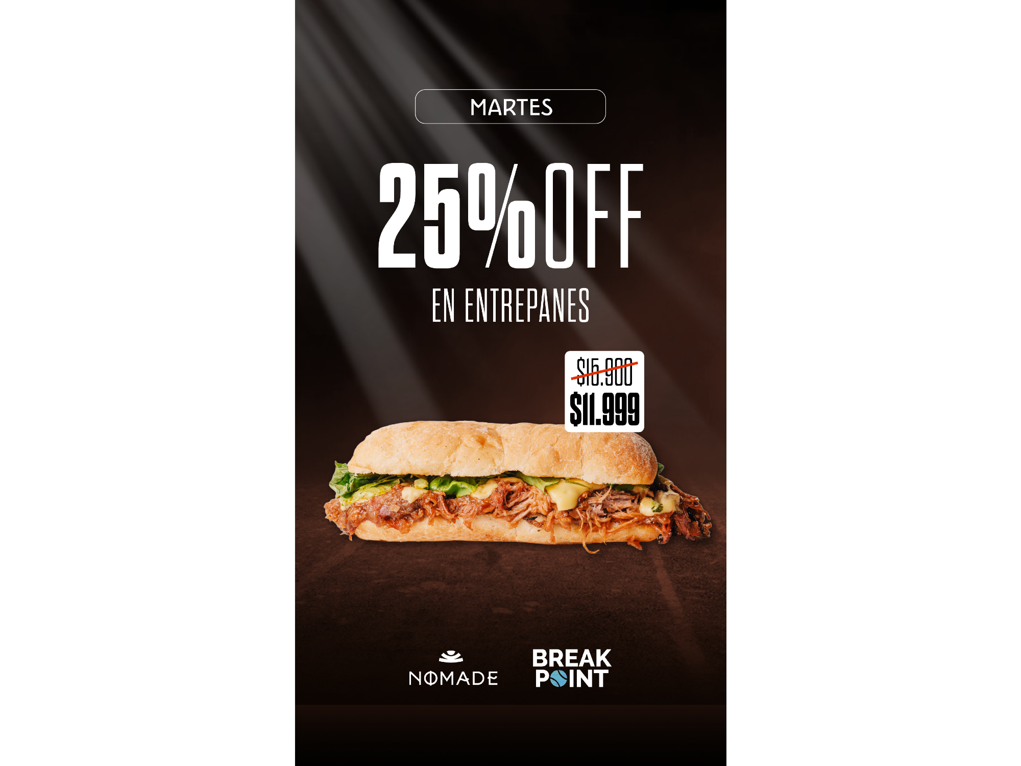 MARTES DE 25% OFF ENTREPANES