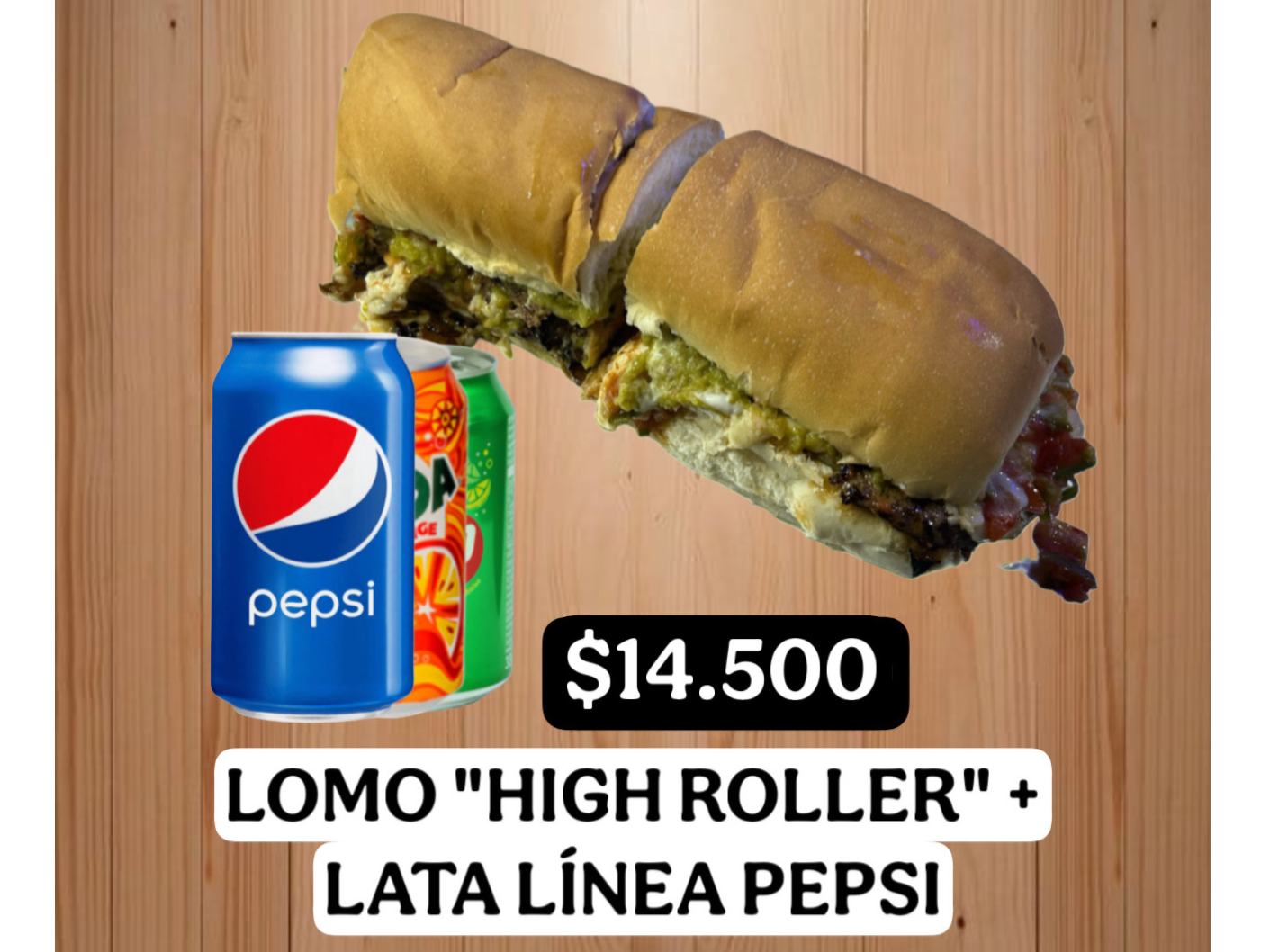LOMO ¨HIGH ROLLER¨ + LATA LINEA PEPSI