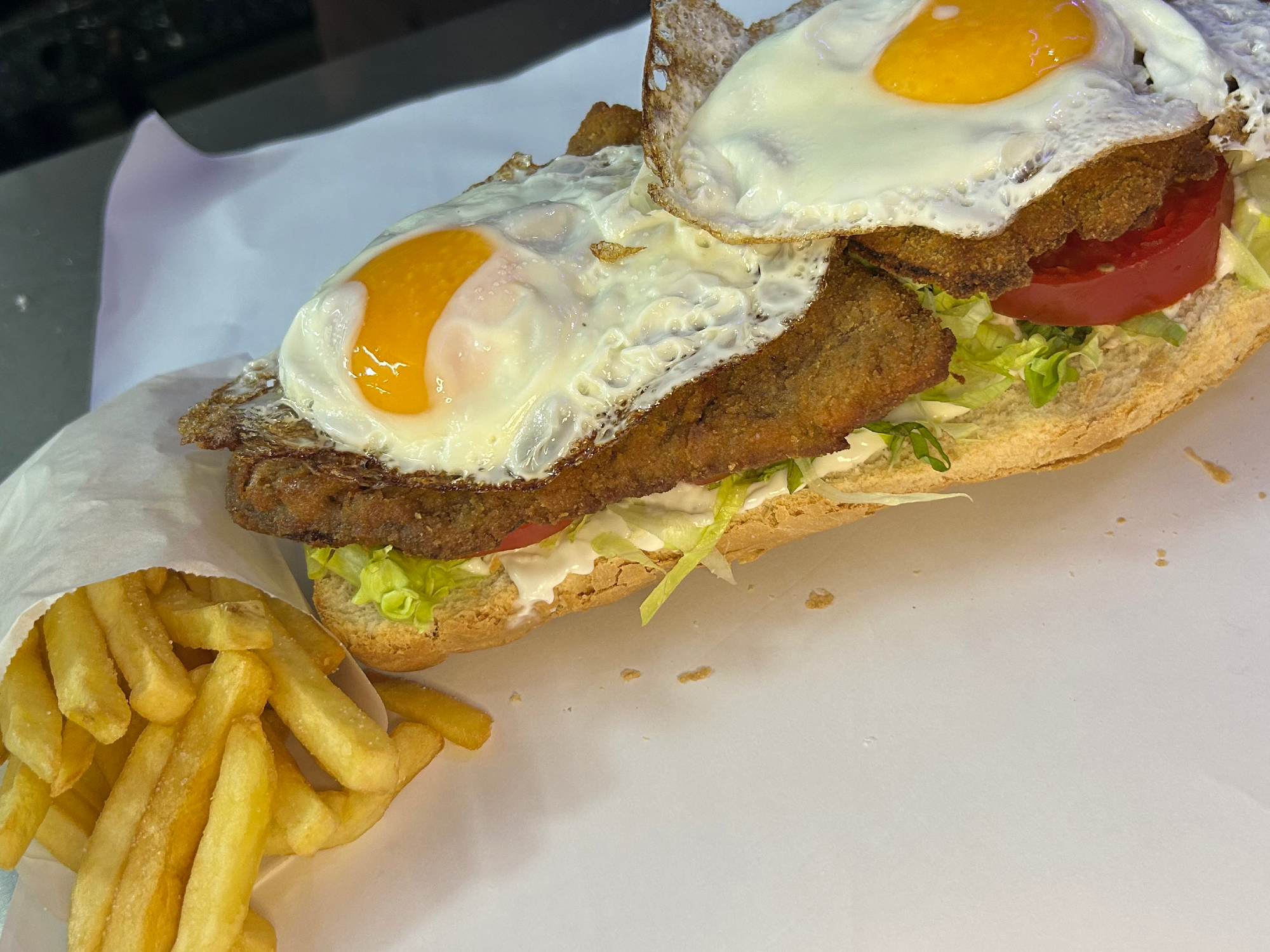 Sandwich Mila a caballo