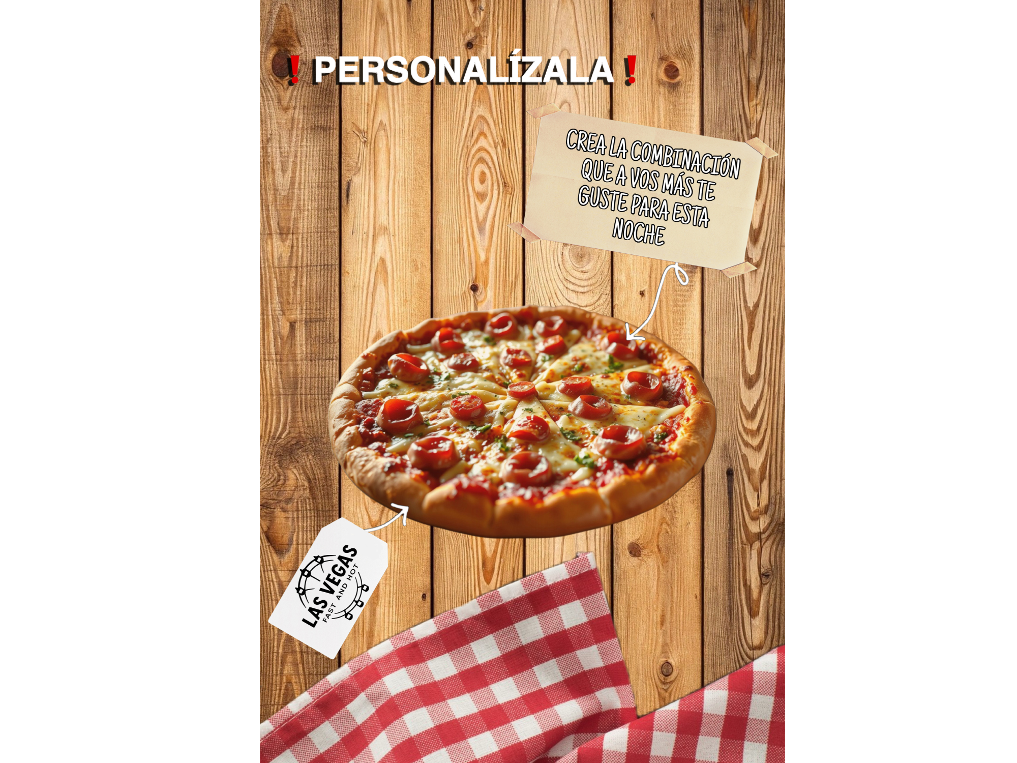 PERSONALIZA TU PIZZA de Las Vegas (fast and hot)